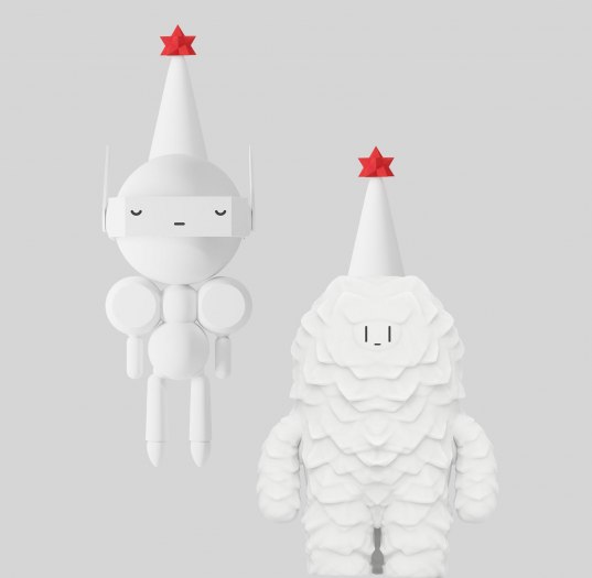 Праздничная версия мультипликационных персонажей жилого комплекса «Бадаевский»